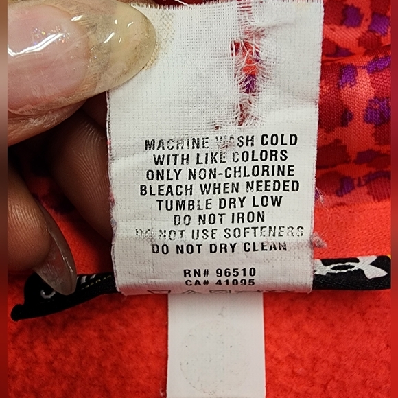 Under Armor Men's Neon Red Hoodie Sweatshirt, sz SM - Picture 14 of 14